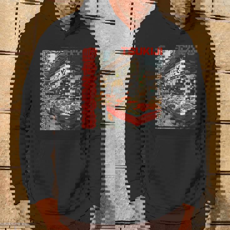 築地魚市場 日本 東京撮影 海鮮屋台 パーカー ライフスタイル