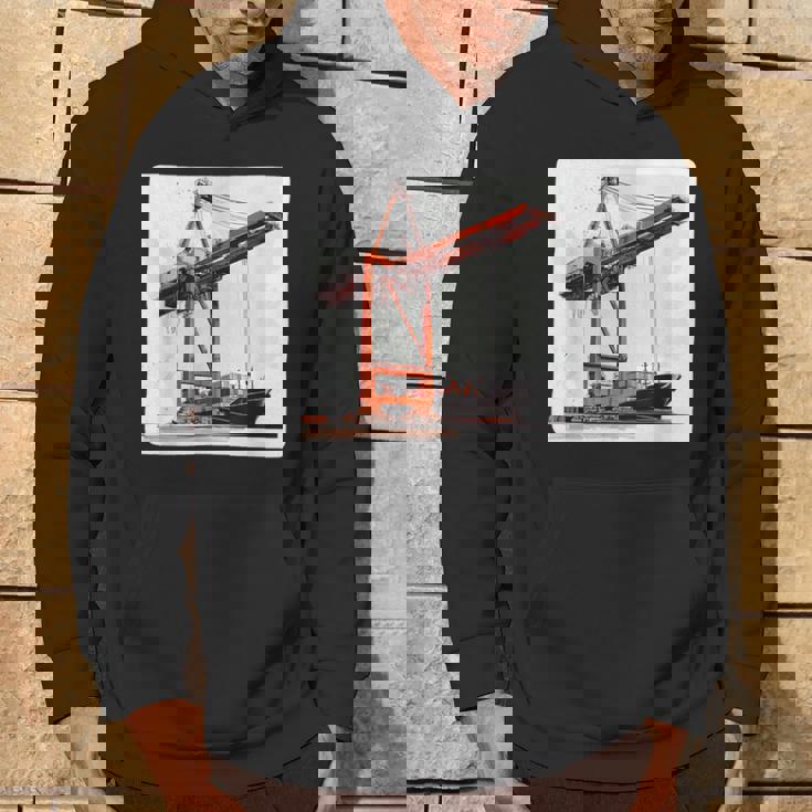 素晴らしいポートクレーン コンテナ船コスチューム パーカー ライフスタイル