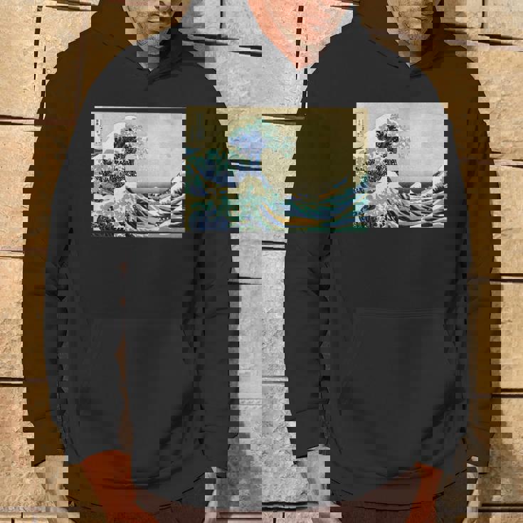 葛飾 北斎 神奈川沖浪裏 有名なヴィンテージアート スタイリッシュ パーカー ライフスタイル