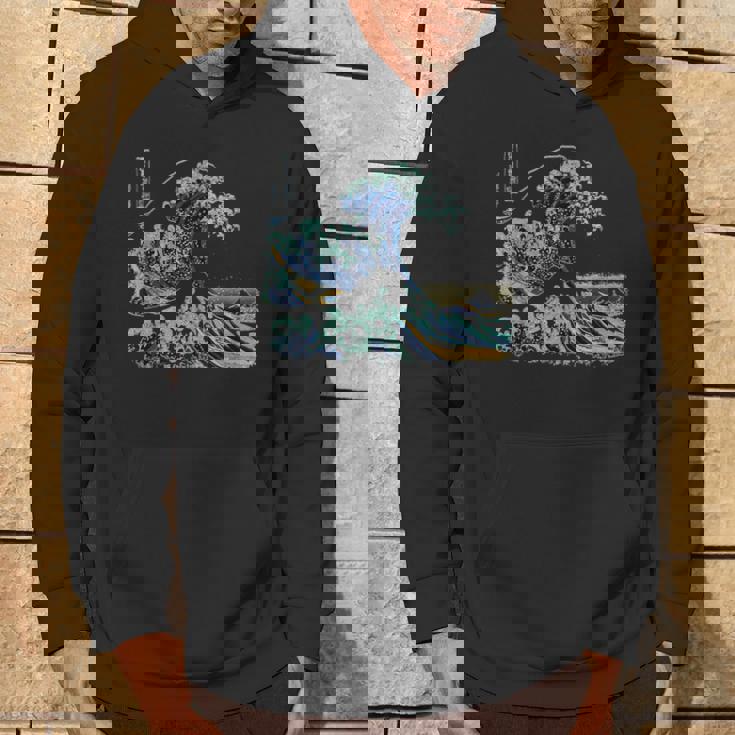 葛飾 北斎 神奈川沖浪裏 有名なヴィンテージアート スタイリッシュ Great Wave Hokusaitylish パーカー ライフスタイル