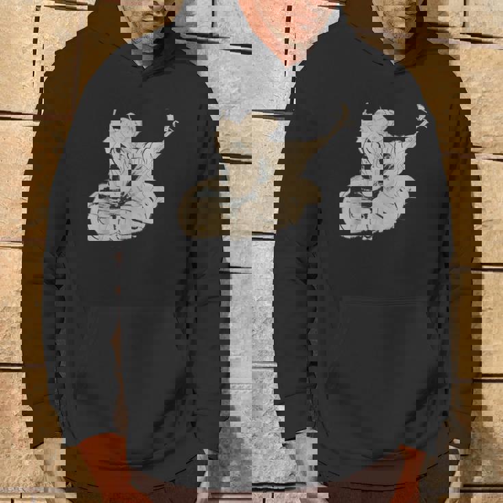 葛飾北斎作 三味線と座る女 パーカー ライフスタイル