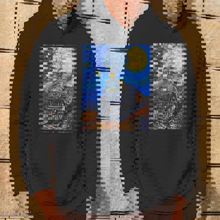 蒸気機関 蒸気機関車 ヴィンテージ ゴッホ 機関車 列車 パーカー ライフスタイル