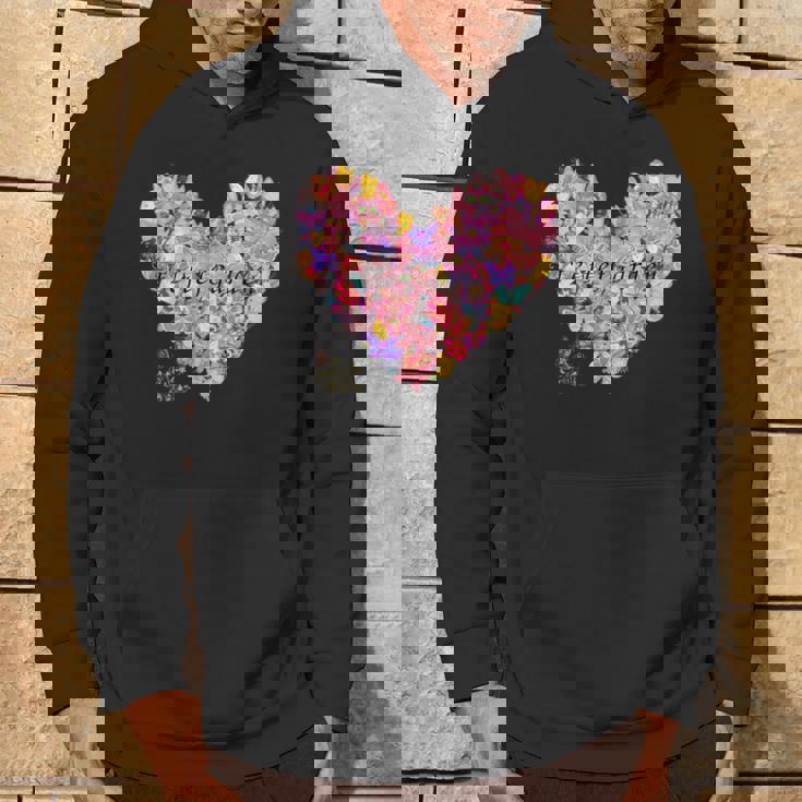 蝶 ハート かわいい 庭 パーカー ライフスタイル