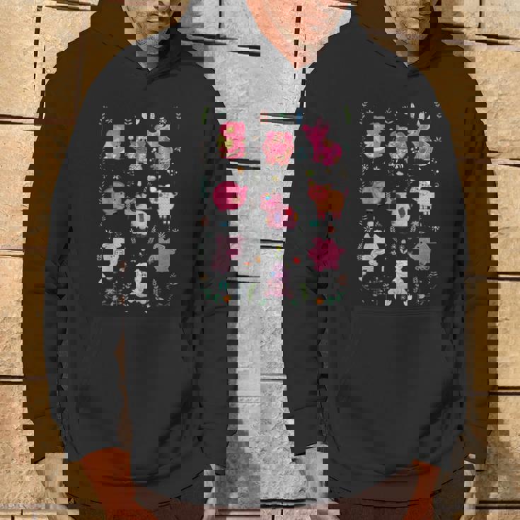 豚のかわいい刺しゅう 豚の恋人 パーカー ライフスタイル