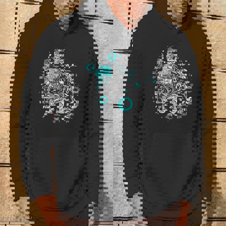 象のギフト タイアート 幸運のタイ ビンテージグラフィック パーカー ライフスタイル