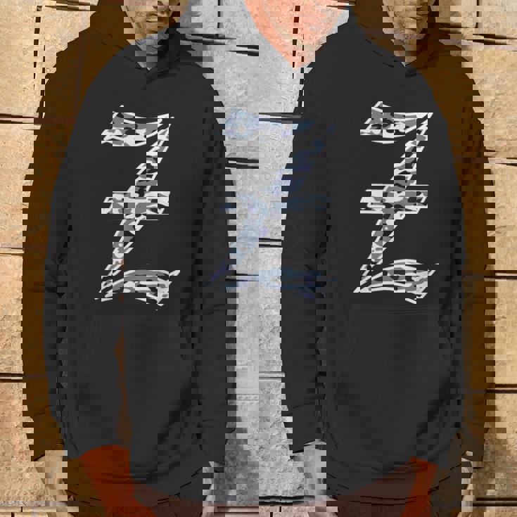 迷彩 アルファベット Z 古英語 大 カリグラフィー 文字 パーカー ライフスタイル