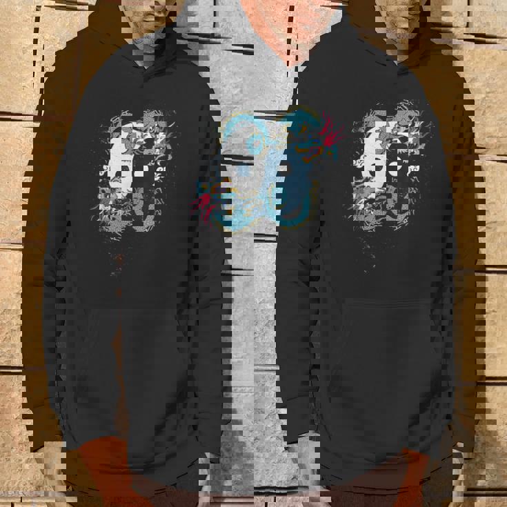 陰陽 太極竜デザイン 瞑想用 太極拳 パーカー ライフスタイル