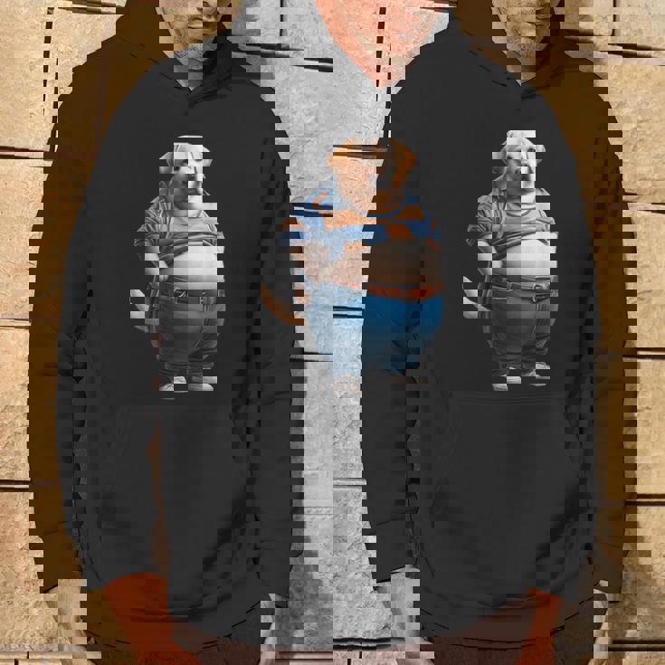 陽気なチャンキーラブラドールレトリバーtシャツ 太った犬愛好家向け パーカー ライフスタイル