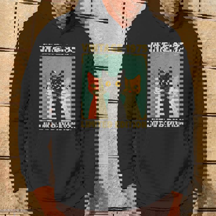 面白い 50歳 ギフト ヴィンテージ 1975 猫好き 50歳の誕生日 パーカー ライフスタイル