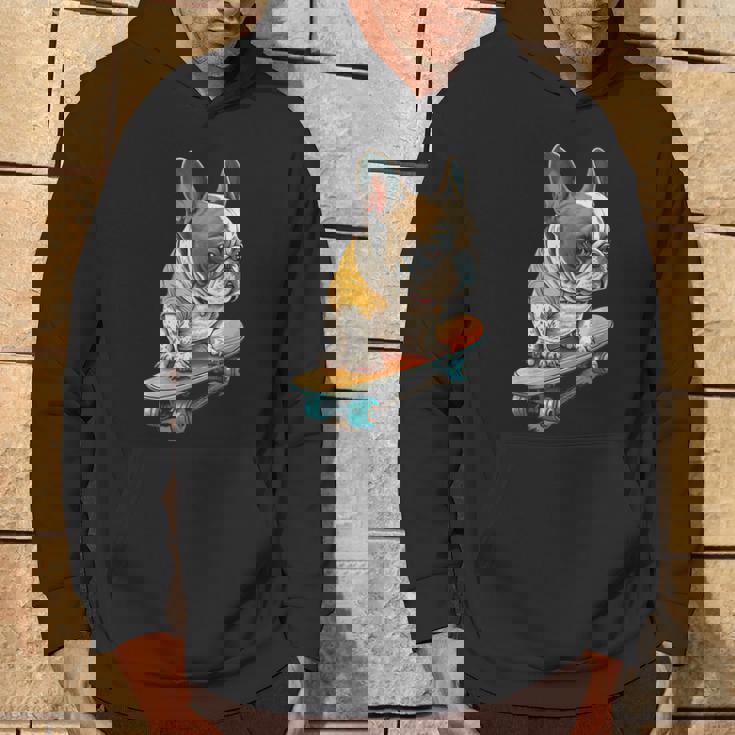 面白い フレンチブルドッグ スケートボード スケーター 犬 イングリッシュドッグ パーカー ライフスタイル