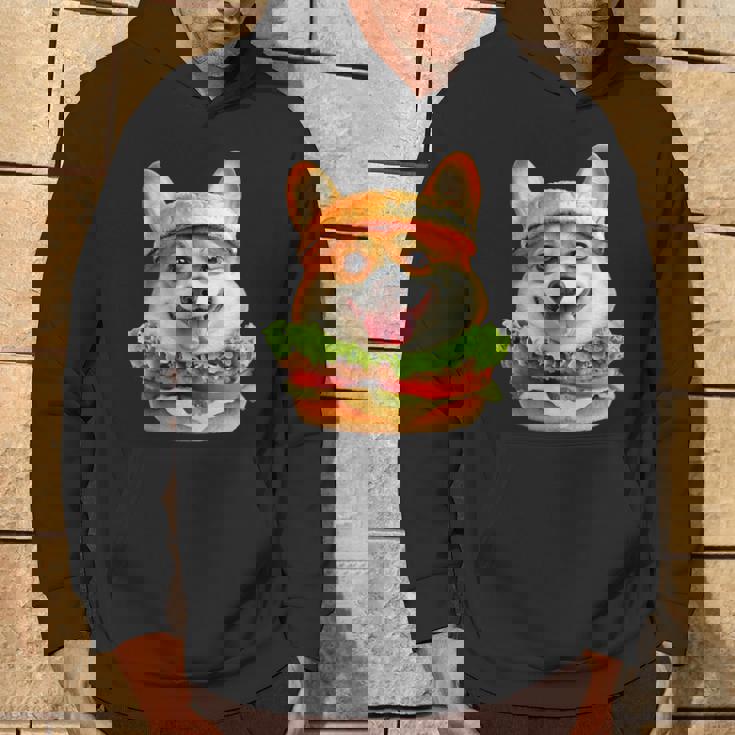 面白いtシャツ コーギー 犬 ハンバーガー メンズ 犬好き グッズ かわいい おもしろ 面白い 服 ネタ パーカー ライフスタイル