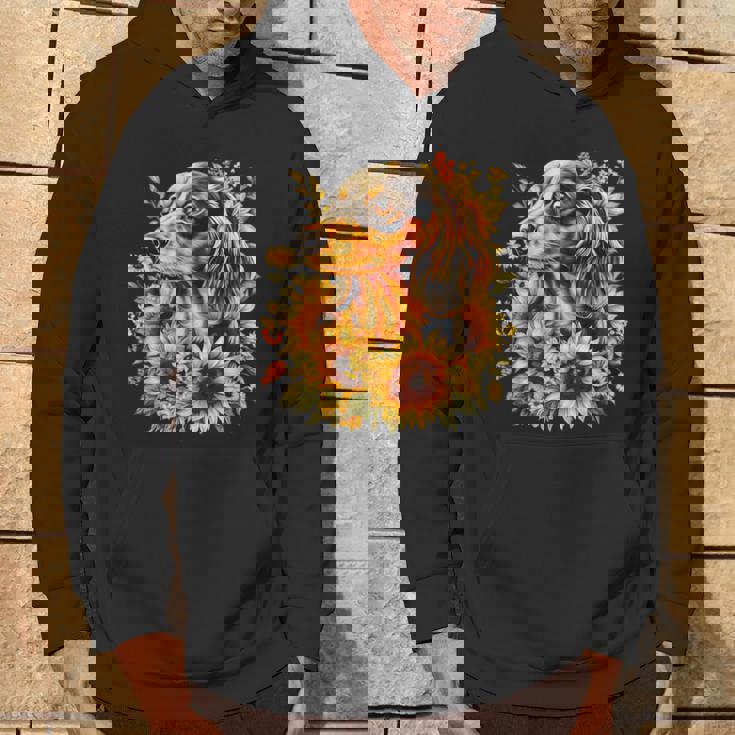 面白いtシャツ ダックスフンド ひまわり わんこ メンズ グッズ かわいい おもしろ 面白い 服 ネタ パーカー ライフスタイル