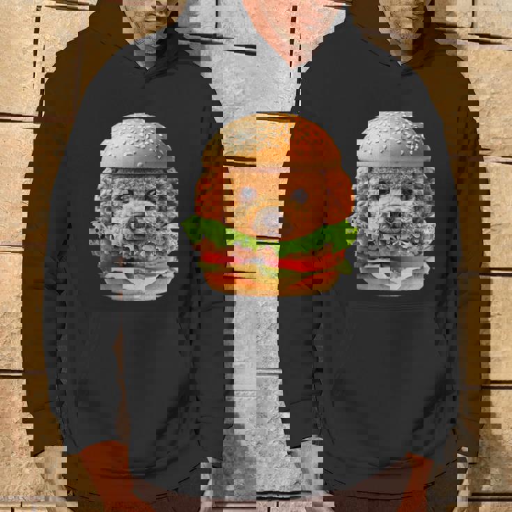 面白いtシャツ トイプードル 犬 ハンバーガー メンズ 犬好き グッズ かわいい おもしろ 面白い 服 ネタ パーカー ライフスタイル