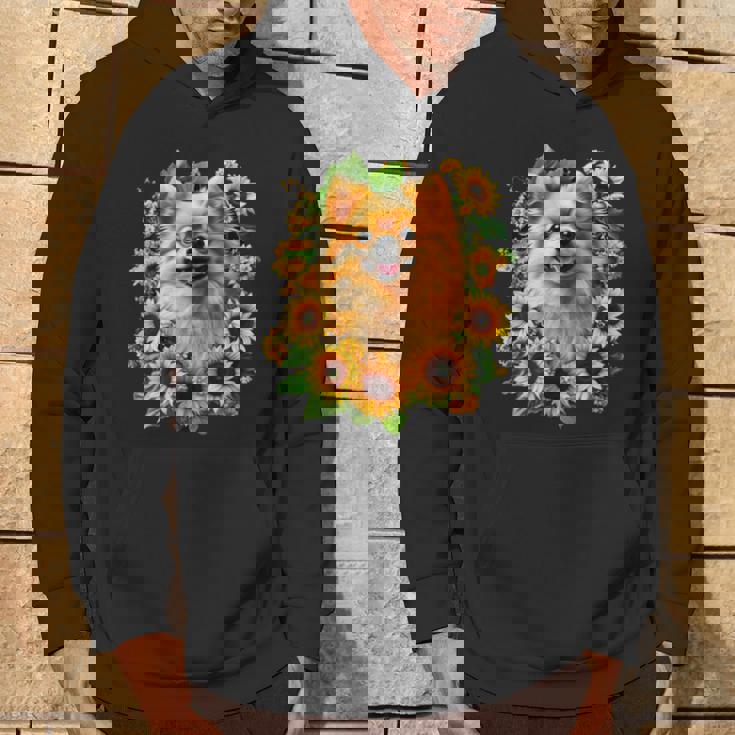 面白いtシャツ ポメラニアン ひまわり わんこ メンズ 犬好き グッズ かわいい おもしろ 面白い 服 ネタ パーカー ライフスタイル