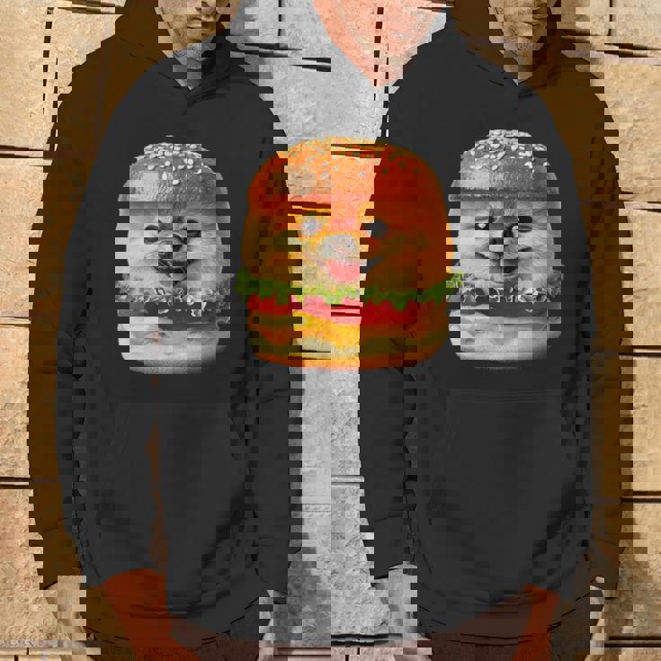 面白いtシャツ ポメラニアン 犬 ハンバーガー メンズ 犬好き グッズ かわいい おもしろ 面白い 服 ネタ パーカー ライフスタイル