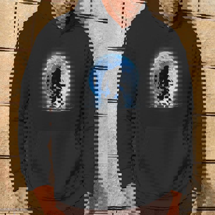 面白いtシャツ 釣りバカ 青い月と釣り人 メンズ おもしろ 面白い 服 オリジナル 海釣り 川釣り ビッグフット ネタ パーカー ライフスタイル