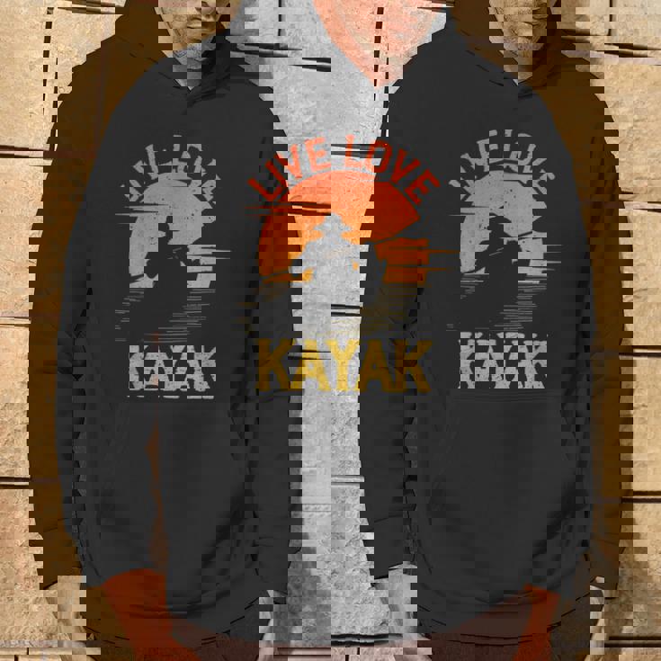 面白いカヤック愛好家 カヤックライブ ラブカヤック パーカー ライフスタイル