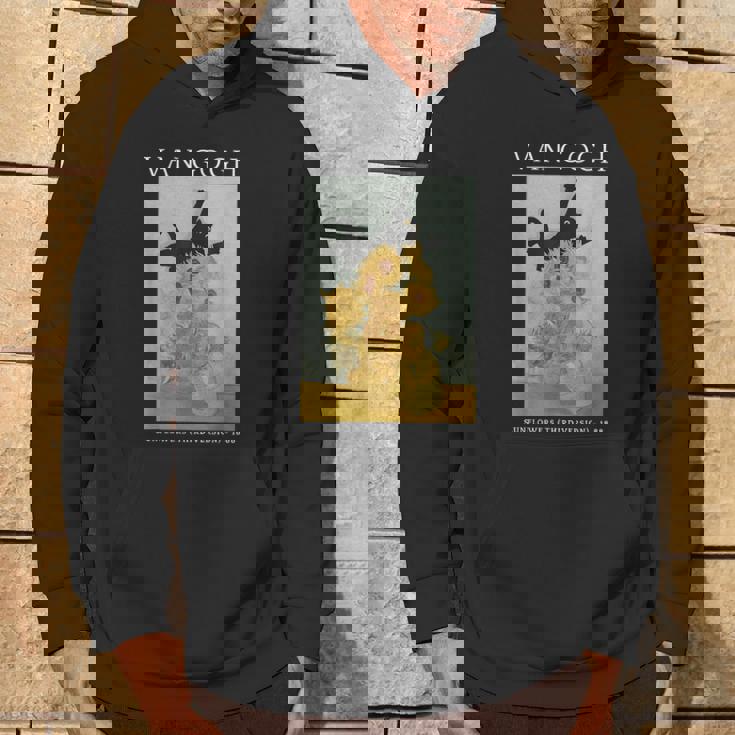 面白いゴッホ ひまわり 猫 ミーム ゴッホ アートグラフィック パーカー ライフスタイル