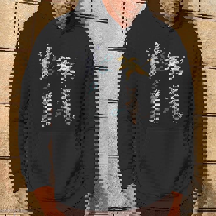 面白いバドミントン猫 パーカー ライフスタイル