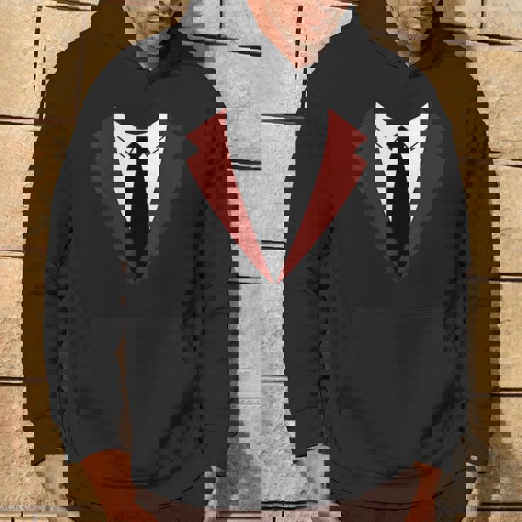 面白いバーガンディレッドタキシードバーテンダータキシードクリスマス パーカー ライフスタイル