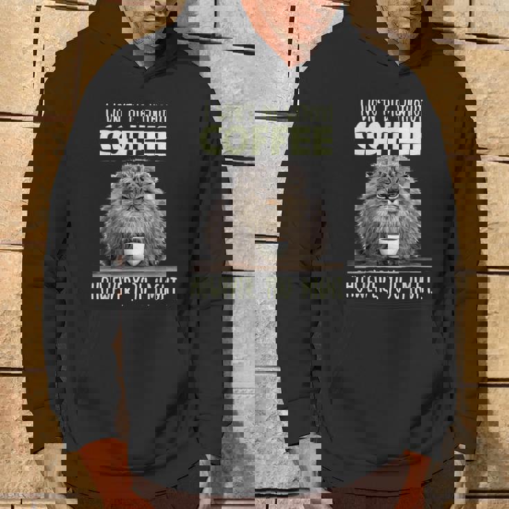 面白いパラス キャット コーヒー ドリンカーコーヒー愛好家 マヌルネコ パーカー ライフスタイル