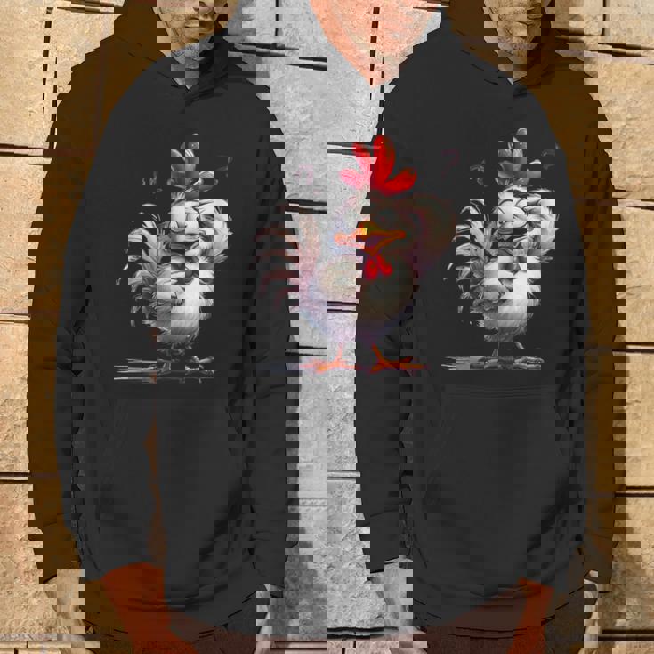 面白い動物、友人や家族のための素晴らしいチキン パーカー ライフスタイル