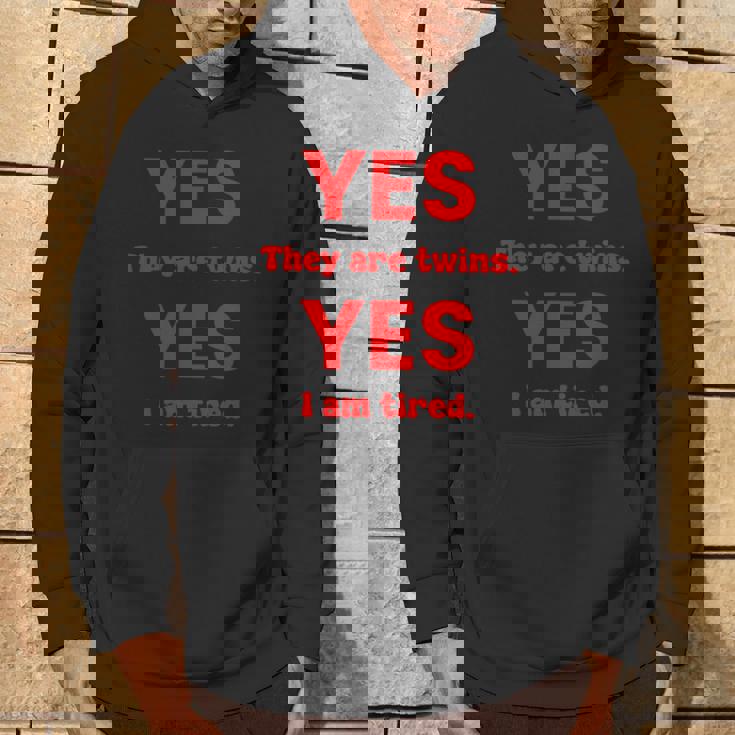 面白い双子子育てはい双子ですはい私は疲れています パーカー ライフスタイル