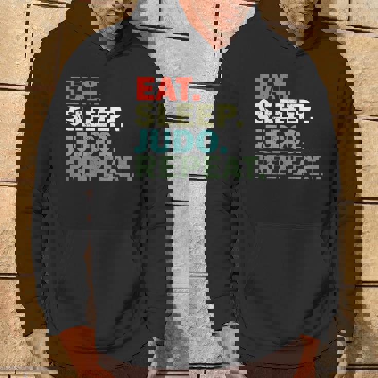 面白い柔道家が寝る柔道を食べる パーカー ライフスタイル