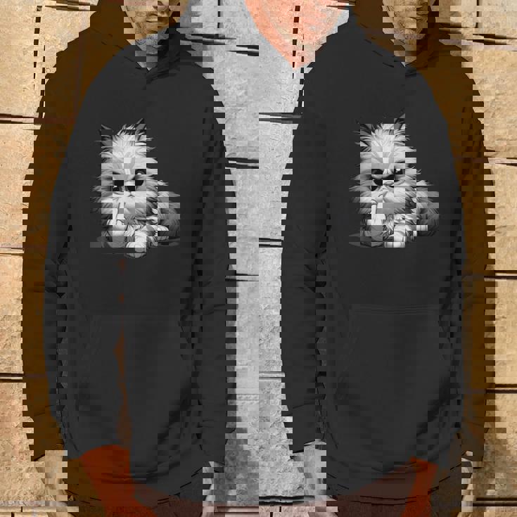 面白い猫 中指 皮肉 いたずらな 発言 パーカー ライフスタイル