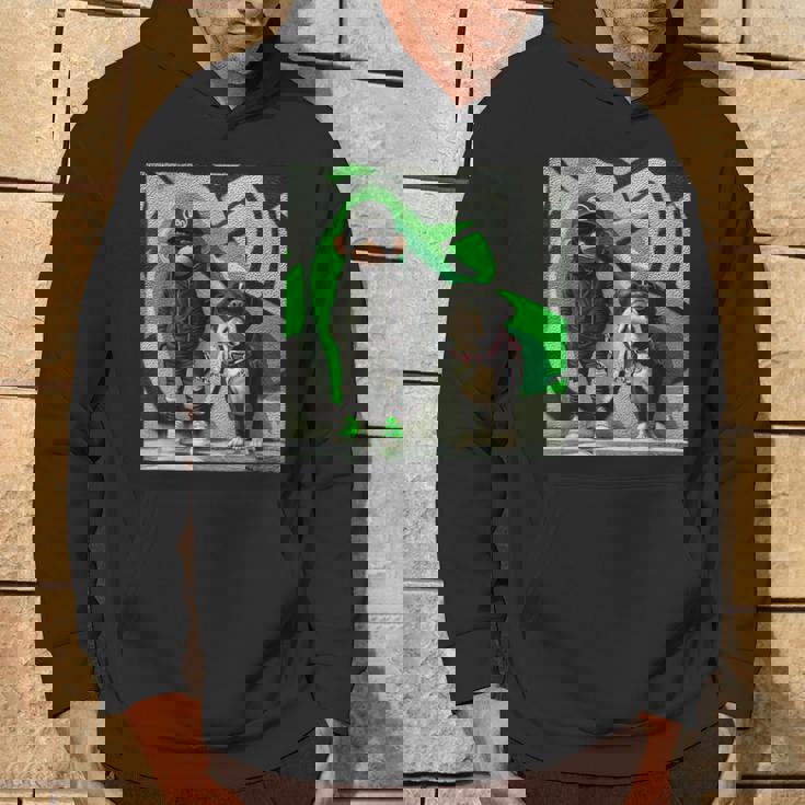 面白い猿と犬のグラフィックストリートウェアクールなデザイン 男性用 パーカー ライフスタイル