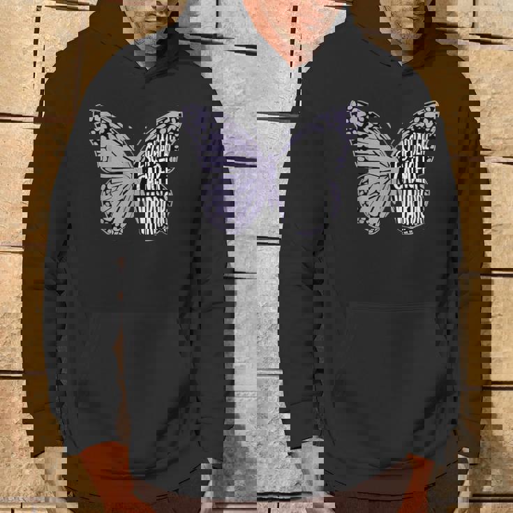 食道がん啓発ツルニチニチソウリボン パーカー ライフスタイル