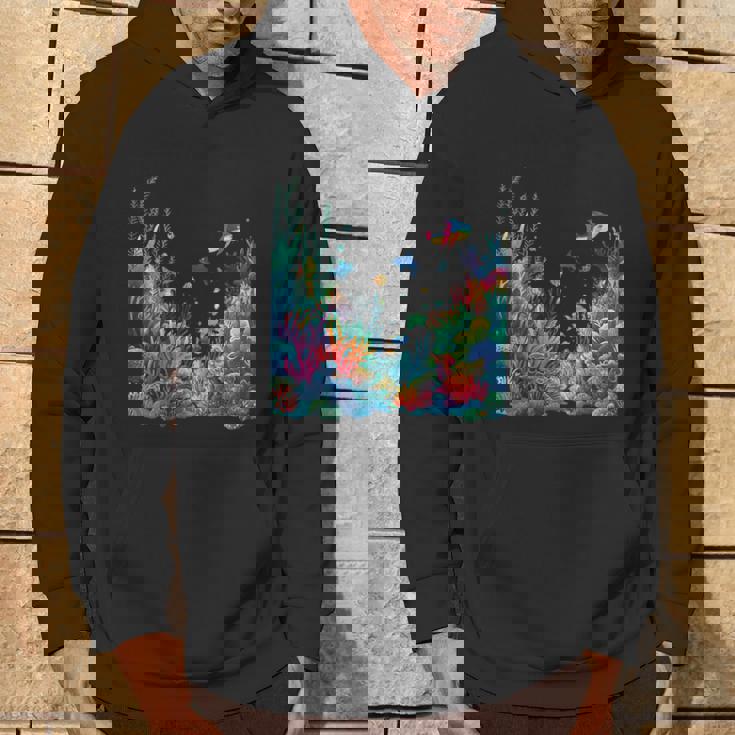 鮮やかなサンゴ礁海洋生物のシーン パーカー ライフスタイル