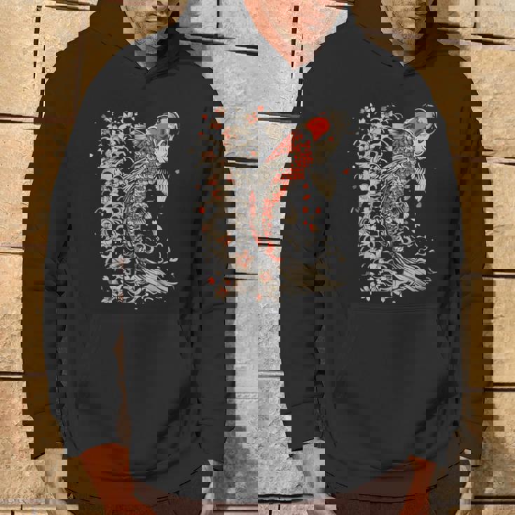 鯉 アジアン 鯉 錦鯉 魚 さくら 桜 季節 パーカー ライフスタイル