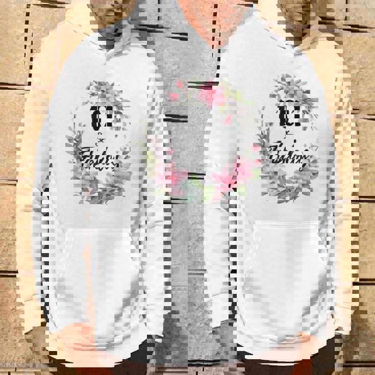 101歳&素晴らしいフローラルパーティーハッピー101歳の誕生日 パーカー ライフスタイル