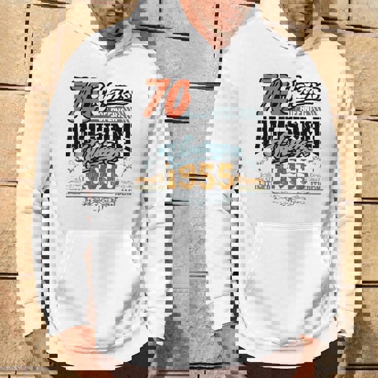 70歳の誕生日 ヴィンテージ 1955 70 Years Of Being Awesome レトロ パーカー ライフスタイル