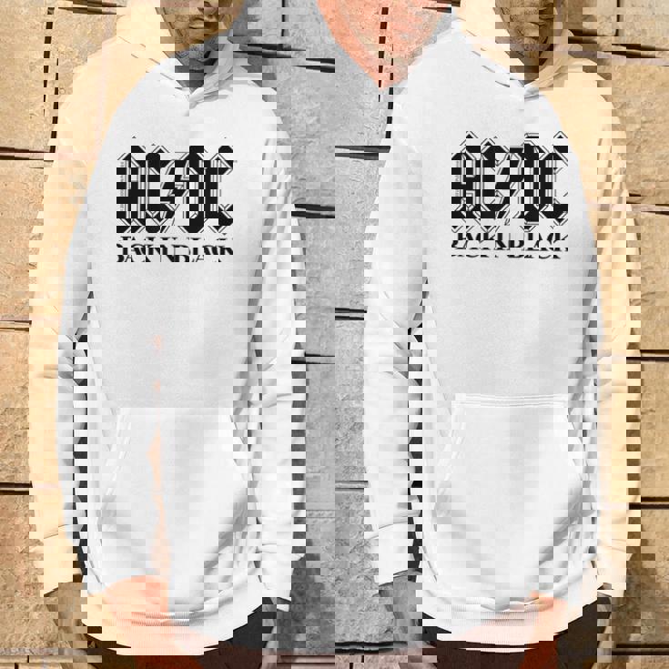 AcDcロックミュージックバンドバックブラックロゴ。 パーカー ライフスタイル