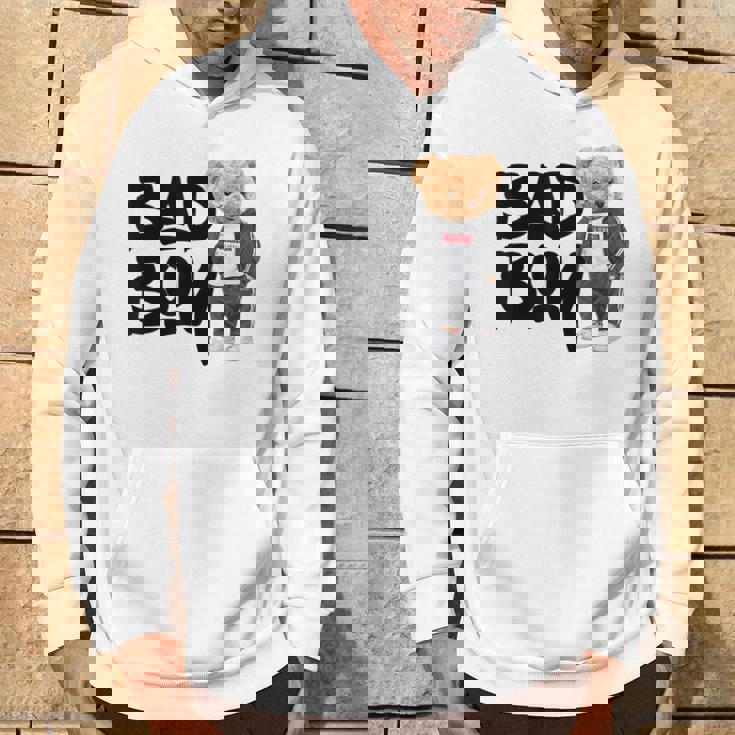 Angry Bad Boystyle、クールなテディベア、バッドボーイグラフィックデザイン。 パーカー ライフスタイル