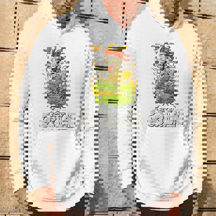 Bock Auf Grillen おもしろバーベキューアクセサリー ヤギ付きバーベキュー パーカー ライフスタイル