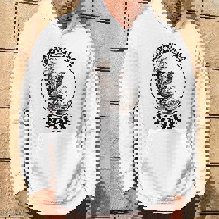 Bone-Chilling 本 スケルトン 読書 ブックワームブックラバーズ 長袖tシャツ パーカー ライフスタイル