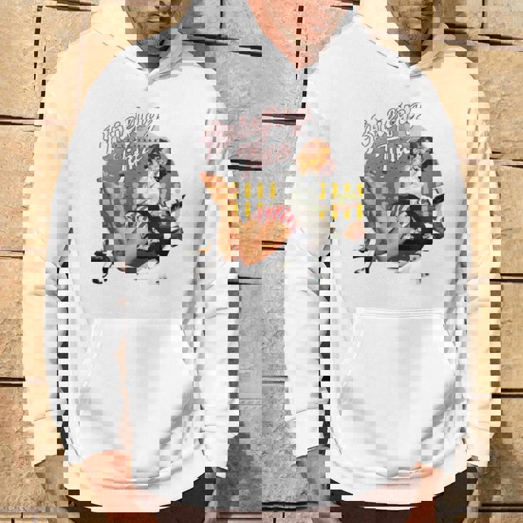 Briefing Time クラシックなボンバーノーズアートスタイル 長袖tシャツ パーカー ライフスタイル