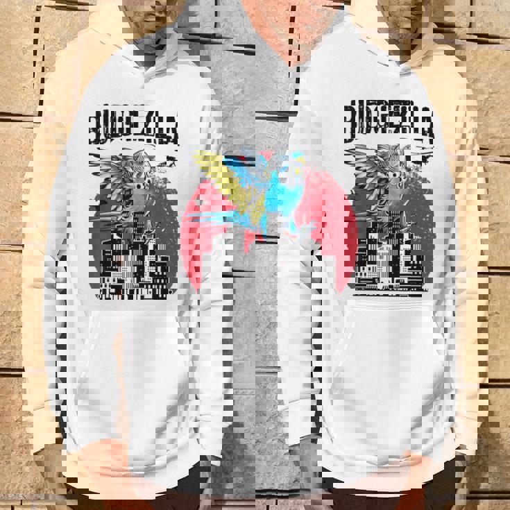 Budgiezilla 面白いインコ セキセイインコ セキセイインコ セキセイインコ 鳥好き パーカー ライフスタイル