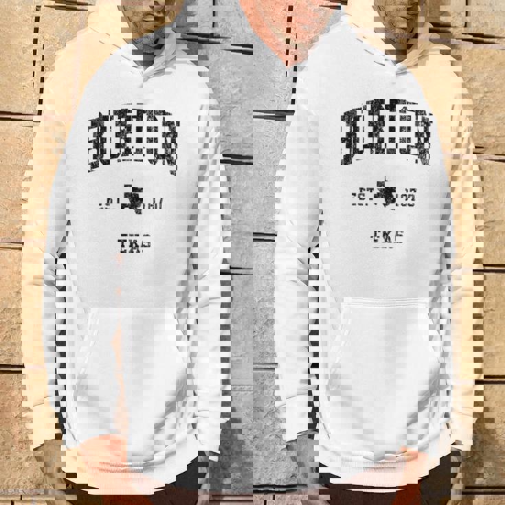 Burton Texas Tx ビンテージ アスレチック ブラックスポーツデザイン パーカー ライフスタイル