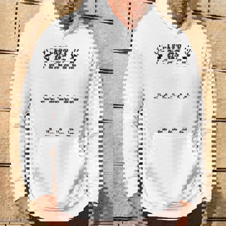 Class Of 2037 Grow With Me 手形 幼稚園 12年生 パーカー ライフスタイル