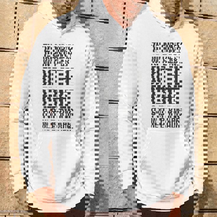 Easy Journeys Regret ジム、ハッスル、成功、モチベーションアップ パーカー ライフスタイル