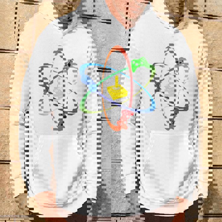 Gamer Atom コンソールプレーヤー ゲームコンピュータープログラマー 長袖tシャツ パーカー ライフスタイル