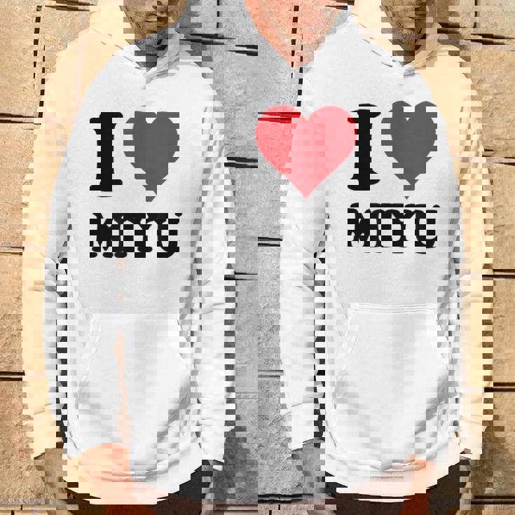 I Heart Miyu ファーストネーム I Love パーソナライズ パーカー ライフスタイル