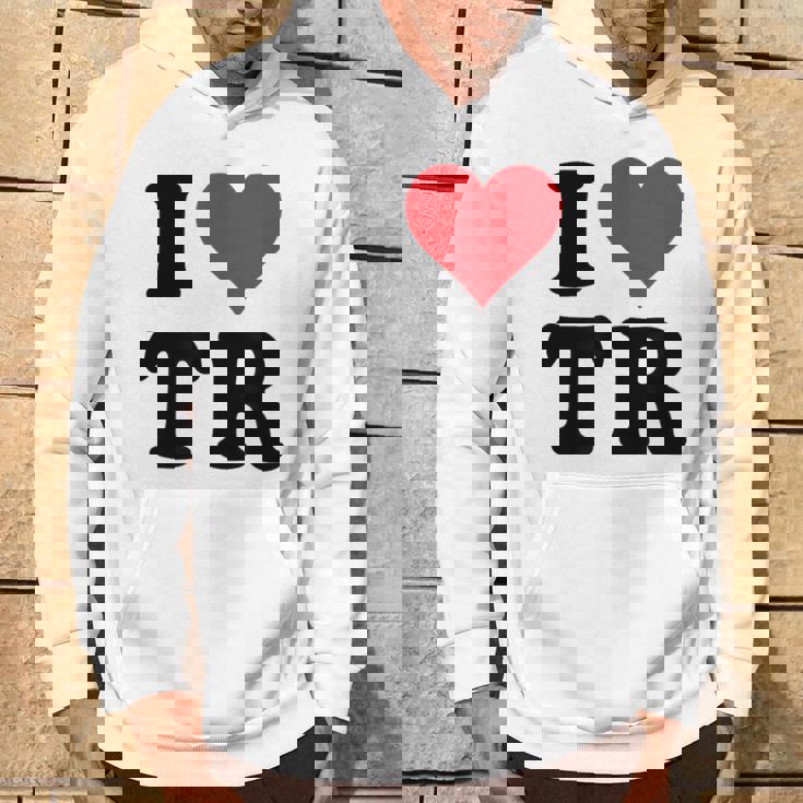 I Heart Tr Initials I Love TR First And Last NameR パーカー ライフスタイル