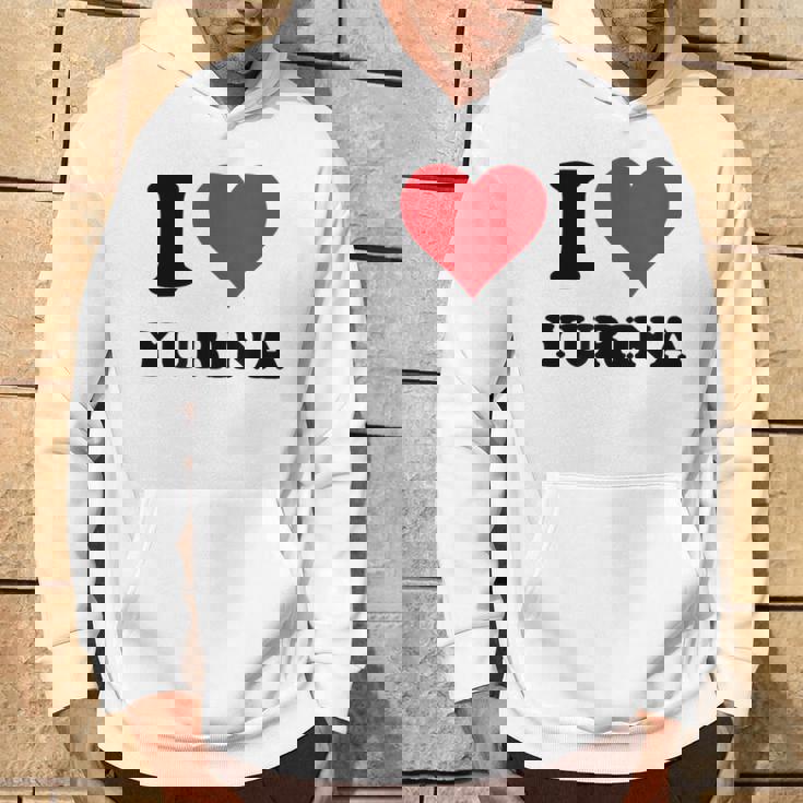 I Heart Yurina ファーストネーム I Love パーソナライズ パーカー ライフスタイル