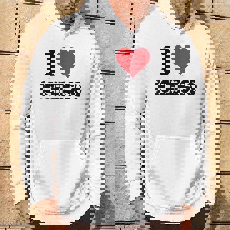 I Heart いちご ファーストネーム I Love パーソナライズ パーカー ライフスタイル