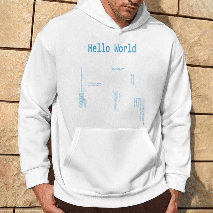 Hello World プログラマープログラミング言語コード 長袖tシャツ パーカー ライフスタイル